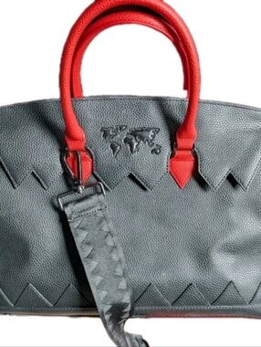 JAMES FIRST CLASS FIRST LADY SPIRKIN HANDBAG Black & Red